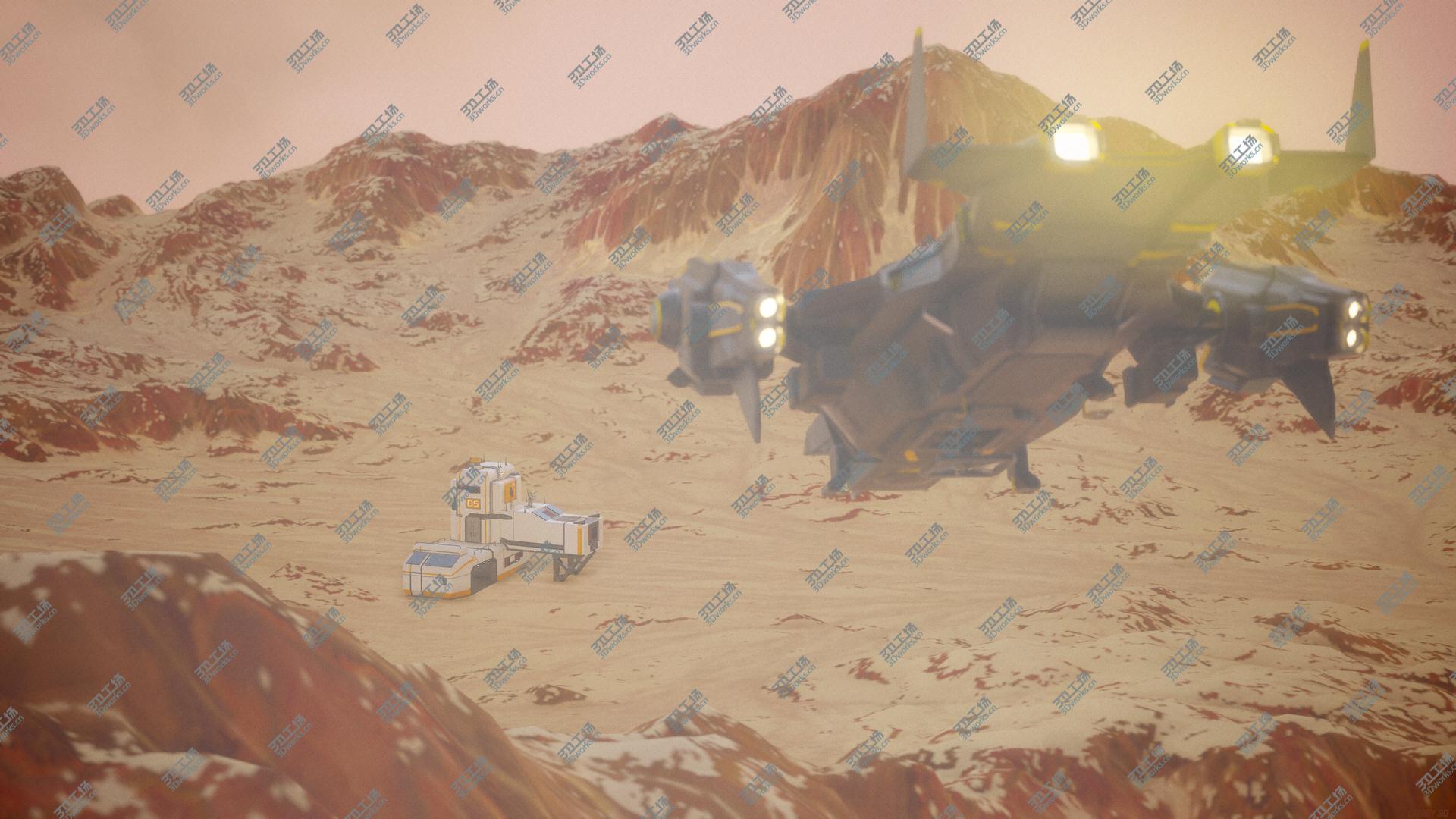 images/goods_img/202104091/Interplanetary Modular Sci-Fi Building With The Garage 3D model/2.jpg